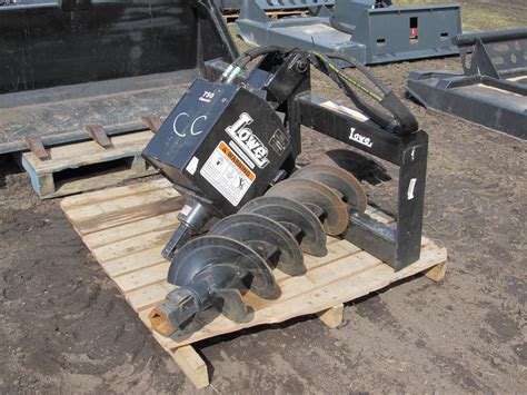 skid steer mounted post hole diggers|skid steer hole digger attachment.